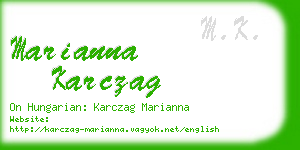 marianna karczag business card